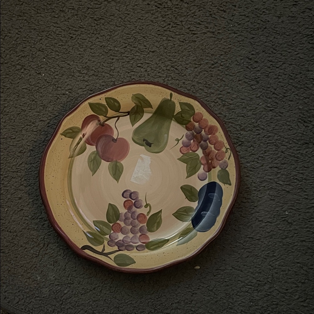 Fruit Pattern Ceramic Plate
